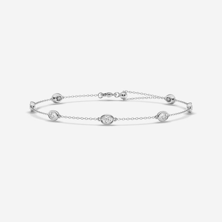 Lunara Oval Lab Grown Diamond Bezel Set Anklet