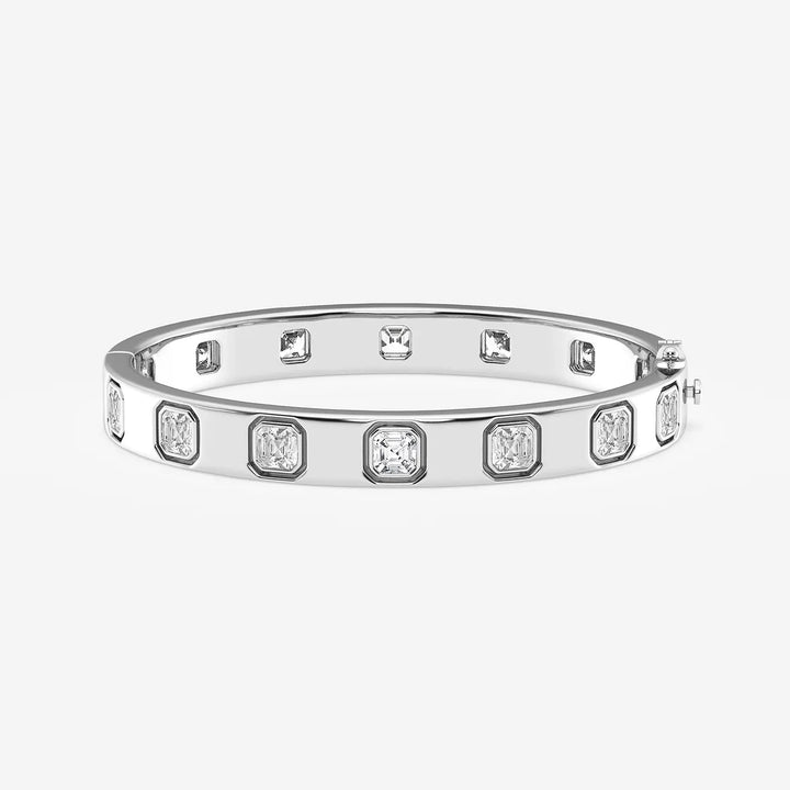 Regalia Asscher Lab Grown Diamond Classic Bangle Bracelet
