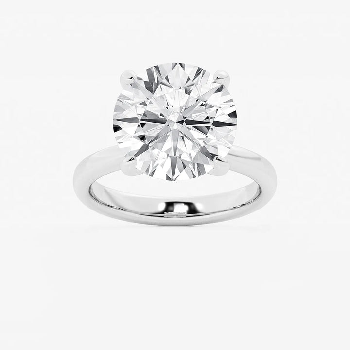 Round Lab Grown Diamond Petite Solitaire Engagement Ring