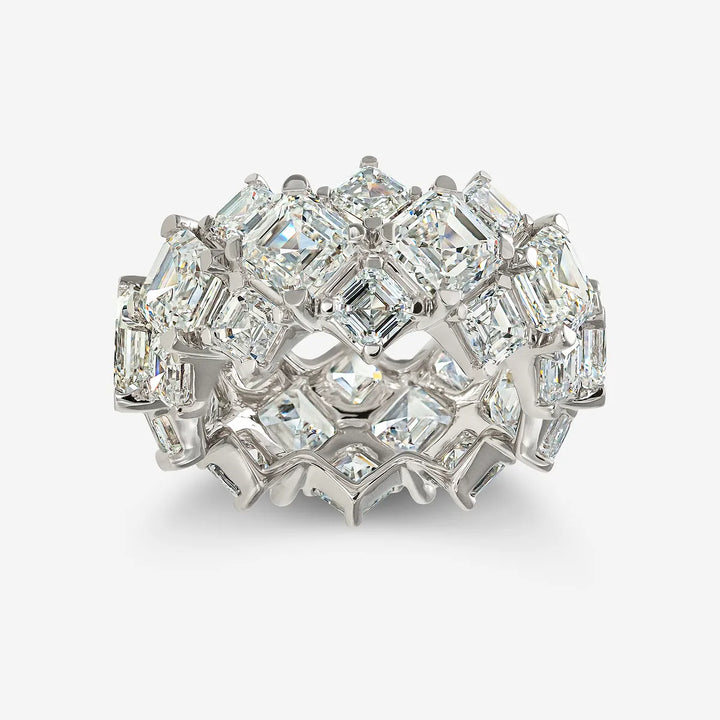 Miami Inspired Asscher Cut Lab Grown Diamond Statement Ring