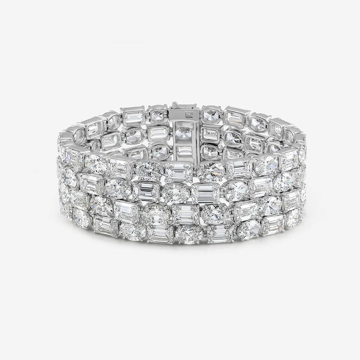 Jerusalem Heritage Emerald & Oval Lab Grown Diamond Bracelet