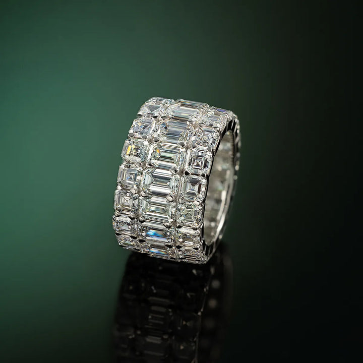 Hong Kong Inspired Lab Grown Diamond Statement Ring in Solid Gold