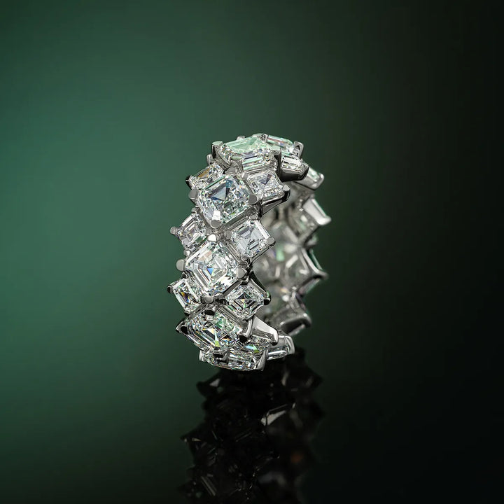 Miami Inspired Asscher Cut Lab Grown Diamond Statement Ring